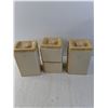 Image 2 : Tin Cream Colored Canister Set