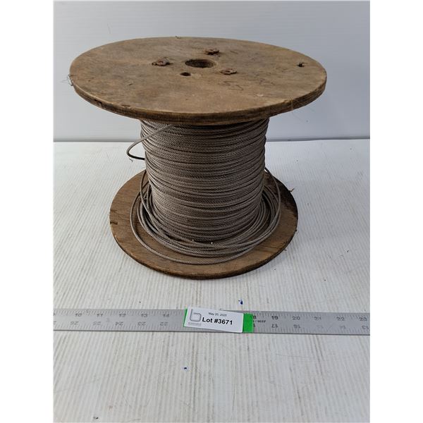 Partial Roll of Braided Cable