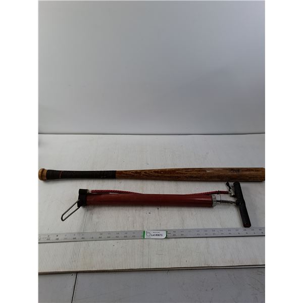 A&B No. 8 Wooden Bat and Bicycle Pump  - Pick Up