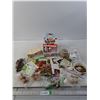 Image 1 : Assorted Seed Packets, Poppy Heads, Candle Holder,Kinder Surprise Eggs and a Scent Plug In