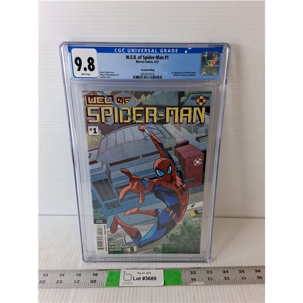CGC Framed Web of Spider-Man Comic