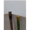Image 2 : **Garden Rake & John Deere Broom- As Is, Cannot Ship 49" Tall