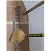 Image 3 : **Garden Rake & John Deere Broom- As Is, Cannot Ship 49" Tall