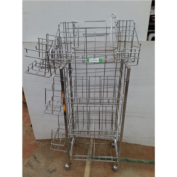 *Metal Rolling Display Rack  15" x 30" x 55" Tall, Cannot Ship