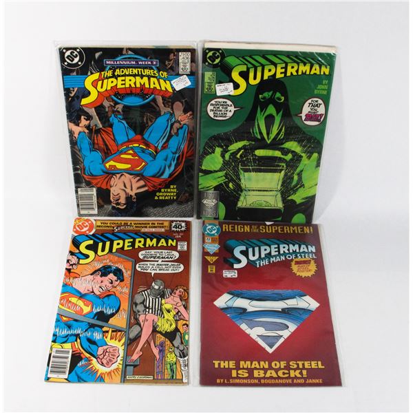 FOUR DC SUPERMAN COMICS INCLUDING ISSUE 22