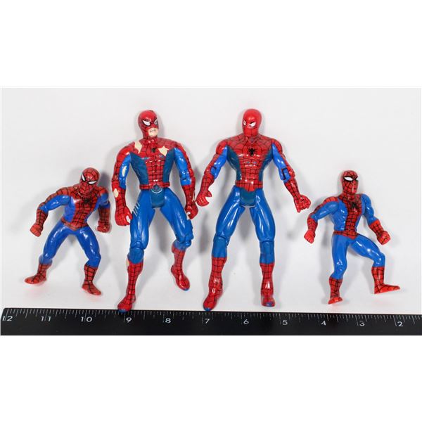 FOUR SPIDER-MAN FIGURES FROM 1995