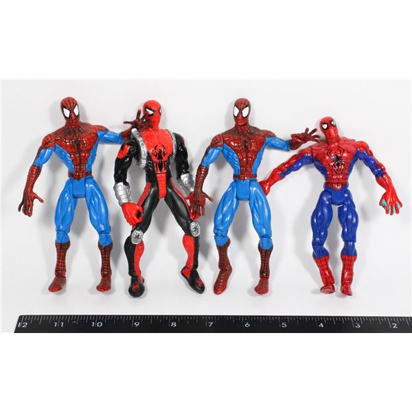 FOUR SPIDER-MAN FIGURES FROM 1997