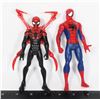 Image 1 : TWO SPIDER-MAN FIGURES 2018 BLACK SUIT 2015 RED