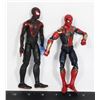 Image 1 : TWO SPIDER-MAN FIGURES 2021 BLACK SUIT  2017 RED