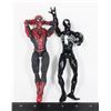 Image 1 : TWO SPIDER-MAN FIGURES BLACK SUIT 2001 BLUE SUIT