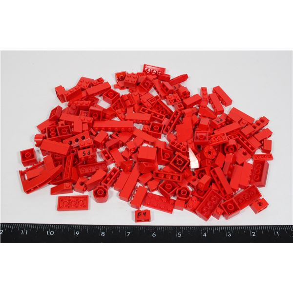 150 + AUTHENTIC RED LEGO PIECES