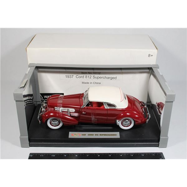 1937 CORD 812 SUPERCHARGED DIE CAST CAR ON