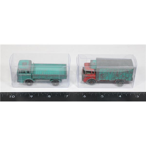 2 MATCHBOX BY LESNEY TRUCKS  SERIES N 44 AND N 1