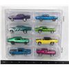 Image 1 : DISPLAY CASE WITH 8 HOTWHEELS MUSCLE CARS