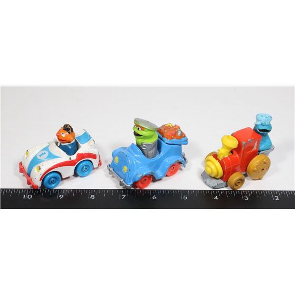 LOT OF 3 COLLECTIBLE MUPPETS CARS CIRCA 1980'S