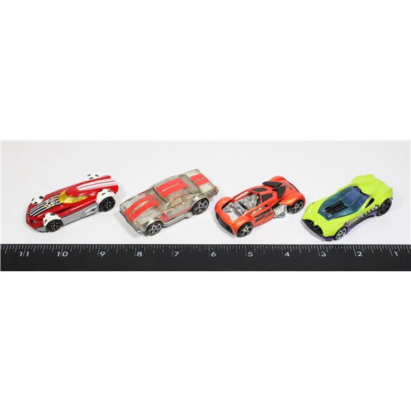 LOT OF 4 HOTWHEELS INCL. CLEAR '69 CHEVELLE