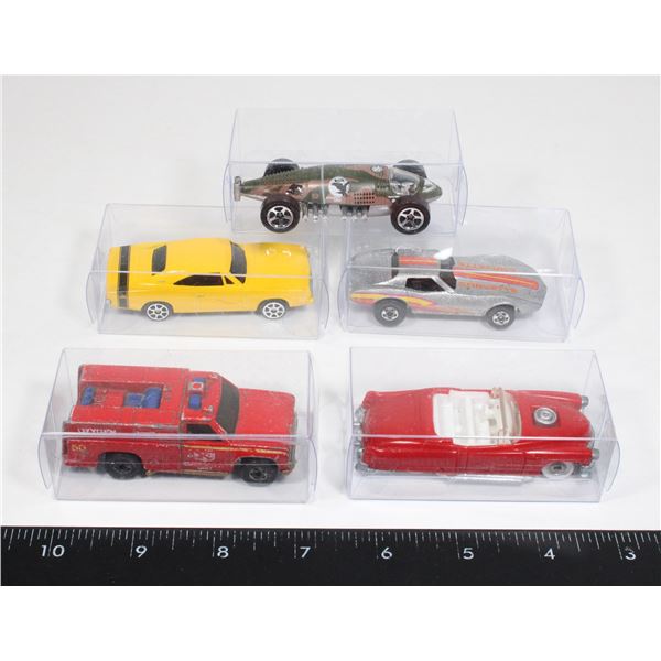 LOT OF 5 HOTWHEELS VARIOUS YEARS