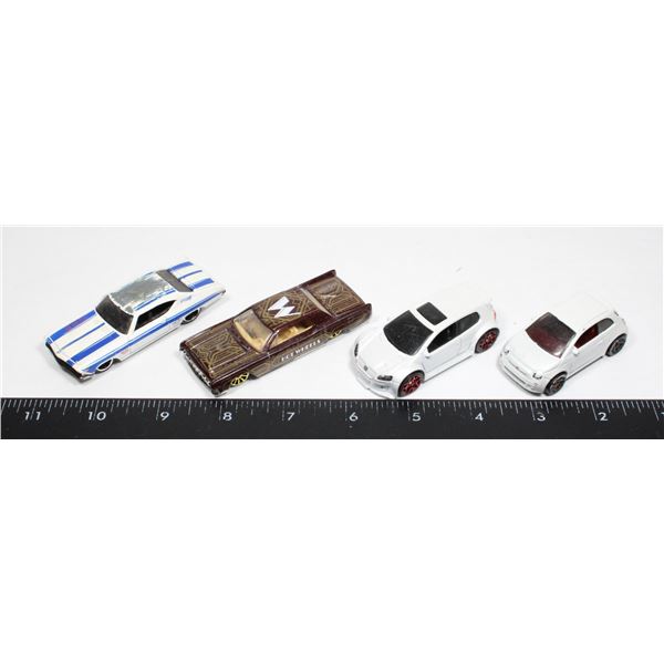 LOT OF 4 HOTWHEELS INCL. WIDEBODY GOLF AND MORE