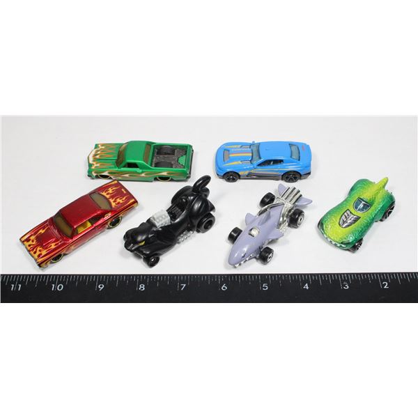LOT OF 6 HOT WHEELS CARS