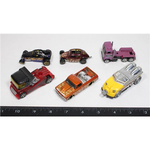 LOT OF 6 HOT WHEELS CARS