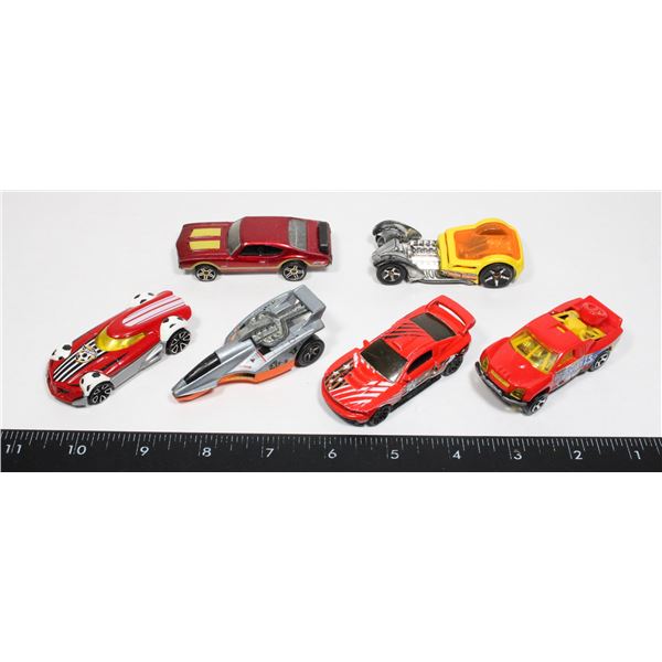 LOT OF 6 HOT WHEELS CARS