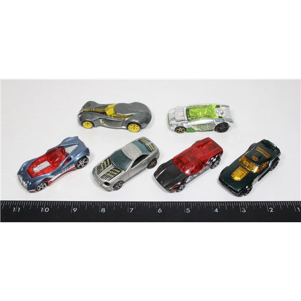 LOT OF 6 HOT WHEELS CARS
