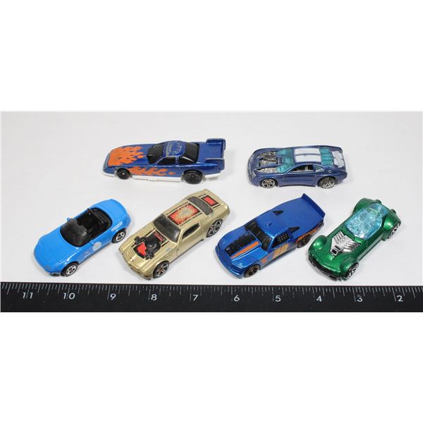 LOT OF 6 HOT WHEELS CARS