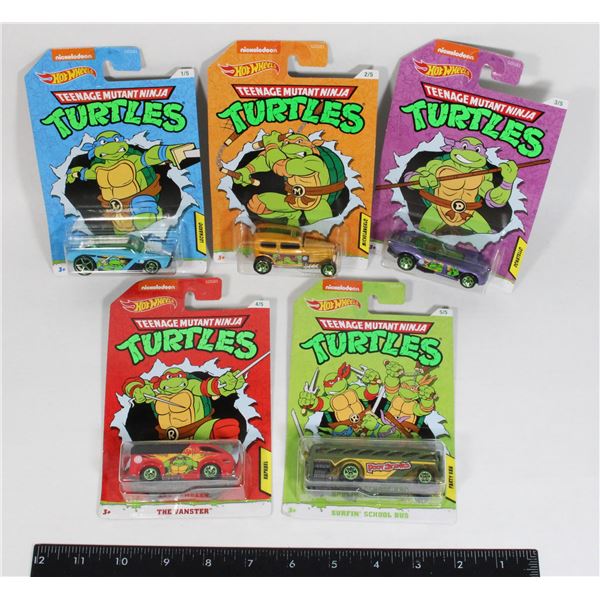 HOT WHEELS TEENAGE MUTANT NINJA TURTLES SET OF 5