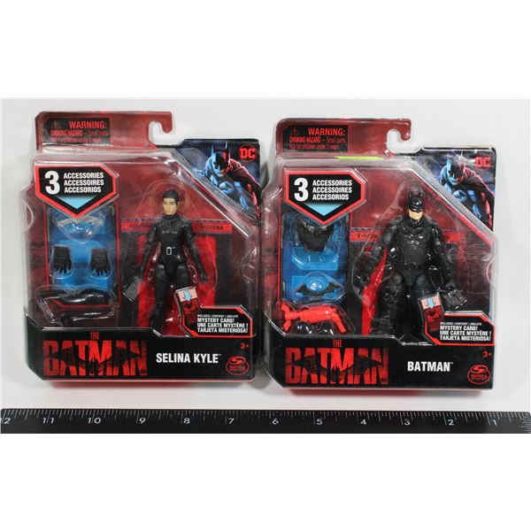 TWO DC THE BATMAN ACTION FIGURE SETS INCLUDING