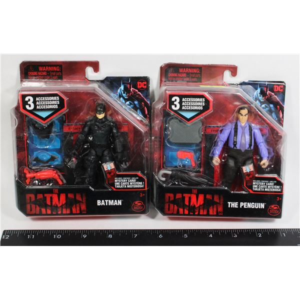 TWO DC THE BATMAN ACTION FIGURE SETS INCLUDING