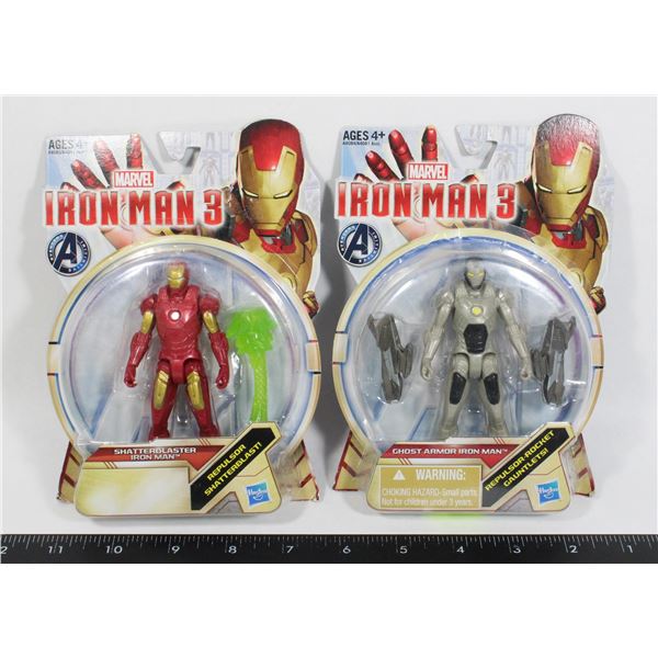 TWO MARVEL IRON MAN 3 ACTION FIGURES INCLUDING