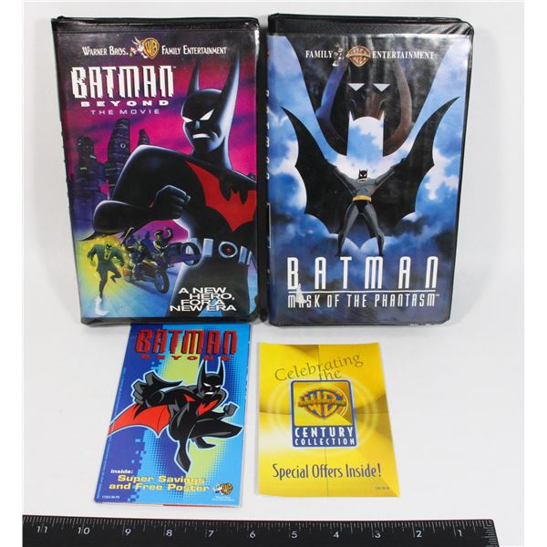 TWO BATMAN ANIMATED VHS MOVIES INCLUDING BATMAN