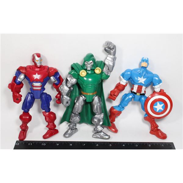 LOT OF 3 MARVEL SUPER HERO ACTION FIGURES