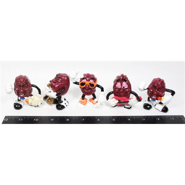 1987-1988 LOT OF 5 CALIFORNIA RAISINS
