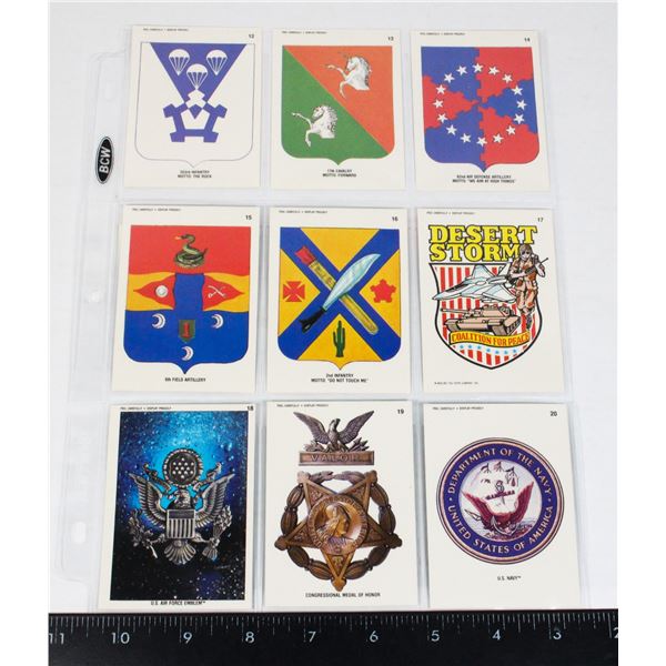 1 SHEET OF 9 OPERATION DESERT STORM COLLECTIBLE