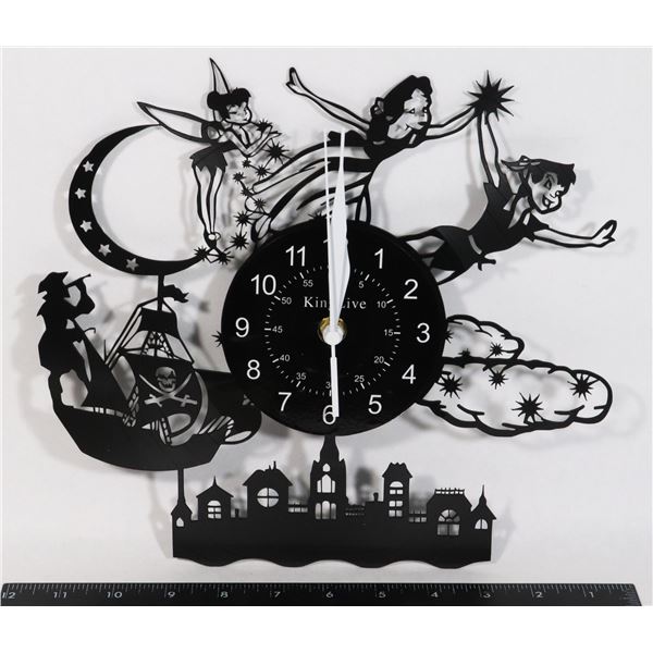 NEW PETER PAN THEME VINYL ENGRAVED WALL CLOCK