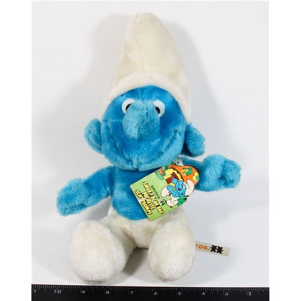 SMURF BEAN BAG GANZBROS WITH TAG 1979