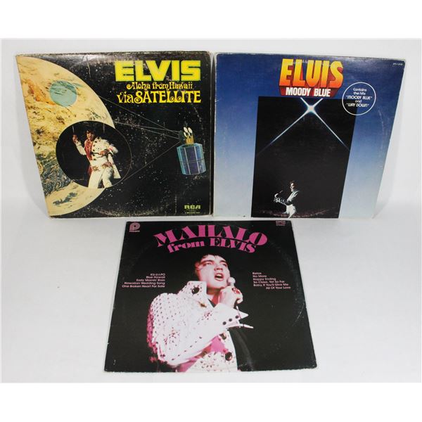 LOT OF 3 ELVIS RECORDS