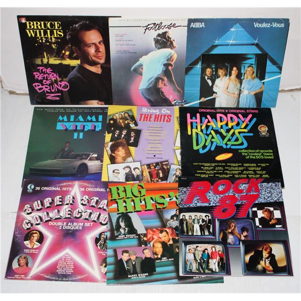 LARGE LOT OF RECORDS INCL. MIAMI VICE II, BRUCE
