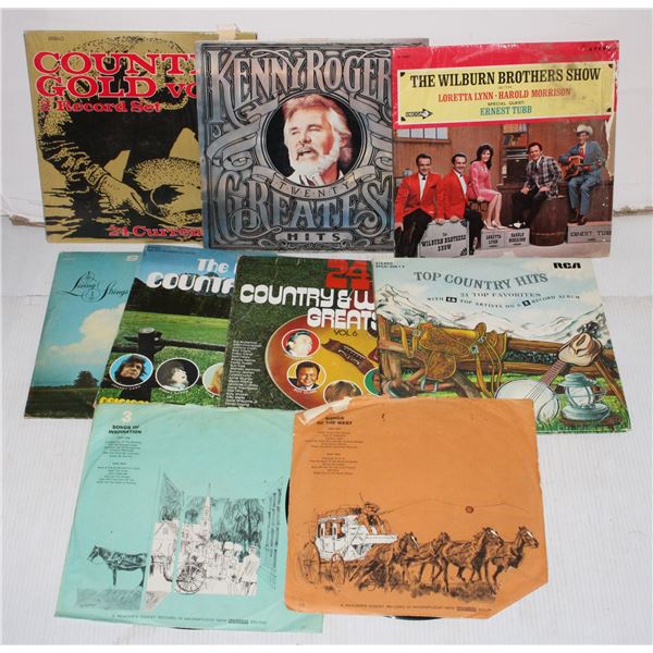 BUNDLE OF VINYL LP RECORDS INCLUDING COUNTY