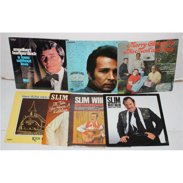 BUNDLE OF VINYL LP RECORDS INCLUDING SLIM WHITMAN,