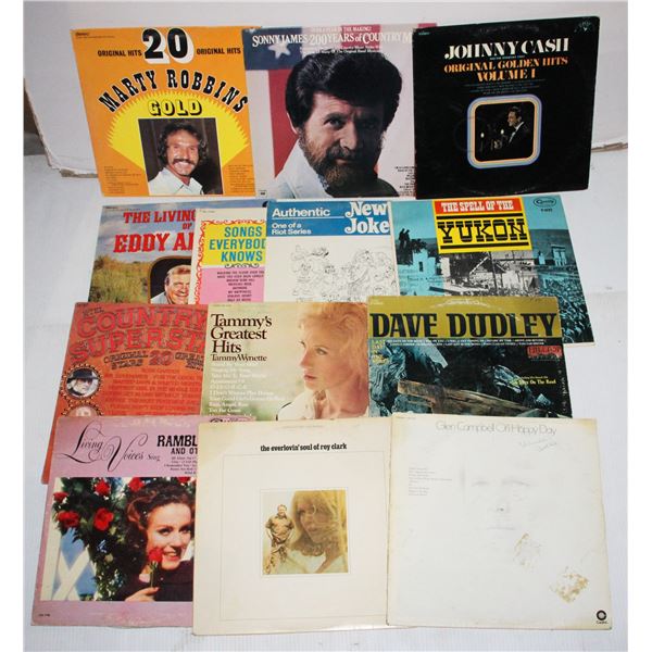 BUNDLE OF VINYL LP RECORDS INCLUDING JONNY CASH,
