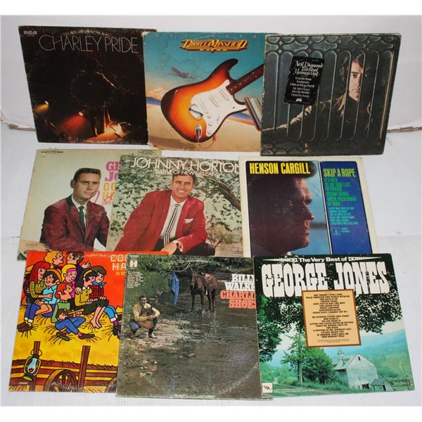 BUNDLE OF VINYL LP RECORDS INCLUDING CHARLEY PRIDE