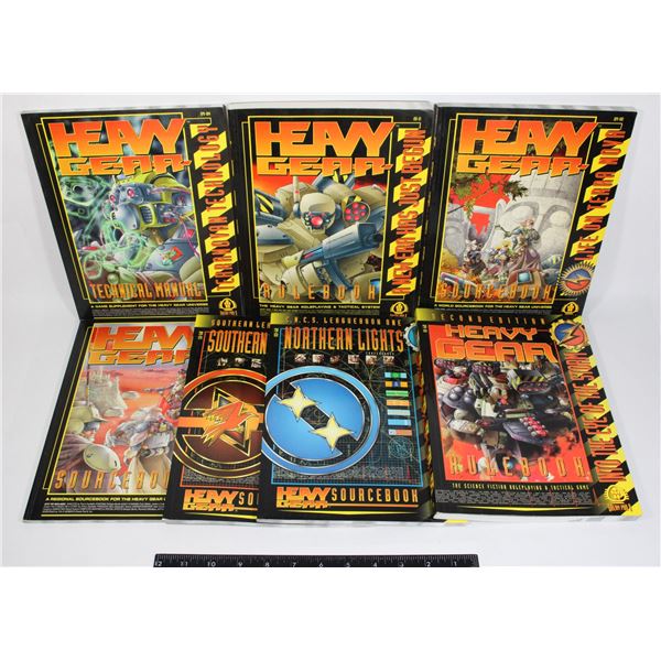 LARGE LOT OF HEAVY GEAR UNIVERSE SOURCEBOOKS,