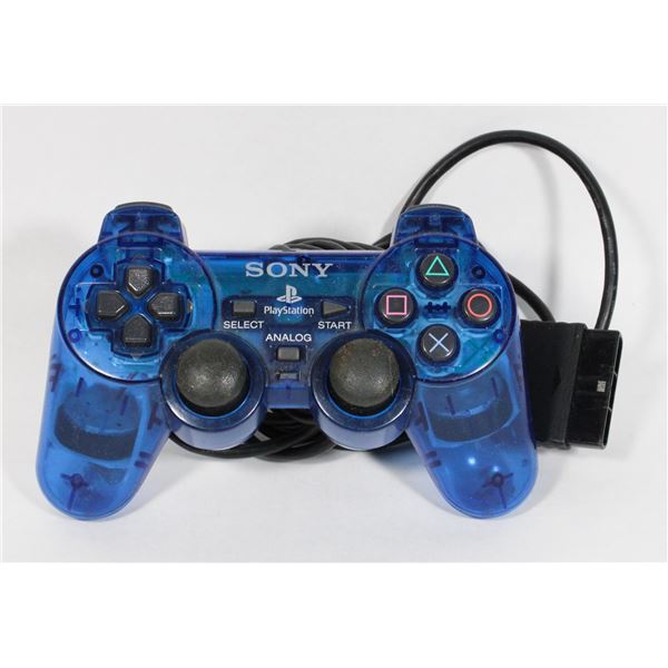 WIRED BLUE PS2 CONTROLLER