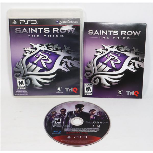 PS3 SAINTS ROW THE THIRD GAME
