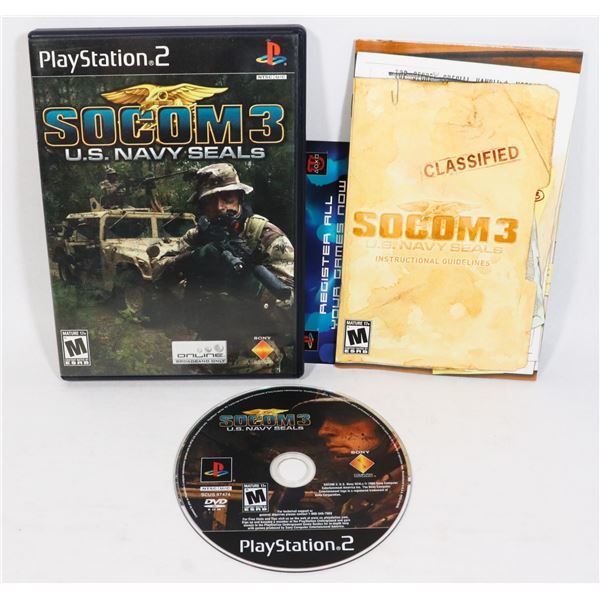 PS2 SOCOM 3 U.S. NAVY SEALS VIDEO GAME