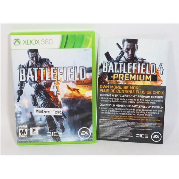 XBOX 360 BATTLEFIELD 4 VIDEO GAME