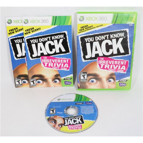 XBOX360 YOU DONT' KNOW JACK