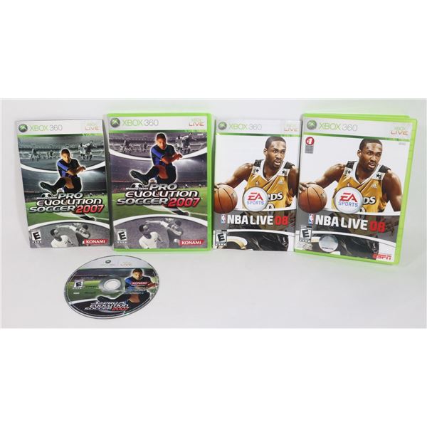 XBOX360 SPORTS GAMES NBA LIVE 08 AND
